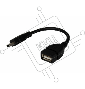Кабель Rexant (18-1181) USB кабель OTG mini USB на USB   шнур 0.15M черный 