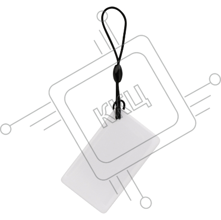 Компактный электронный ключ (карта) 125KHz, белый REXANT