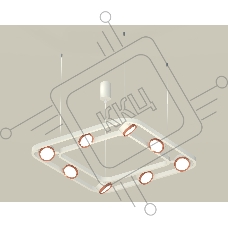 Светильник Ambrella light XB9177103/8 SWH/PPG белый песок/золото розовое полированное GX53 (C9177, N8126)