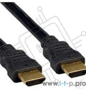 Кабель HDMI Cablexpert CC-HDMI4F-10, 19M/19M, v2.0, медь, позол.разъемы, экран, плоский кабель, 3м, черный, пакет