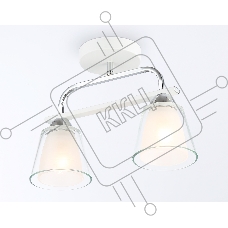 Светильник Ambrella light TR303229/2 WH/CH/CL/FR белый/хром/прозрачный/белый матовый E27*2 max 60W 340*120*250