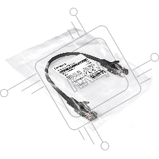 Патч-корд ExeGate UTP-RJ45-RJ45-5e-0,3M-BK, UTP, cat.5e, 0.3м, черный
