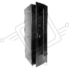 Шкаф телекомм. напольный ПРОФ универсал. 42U(600x1000) дверь стекло, черный