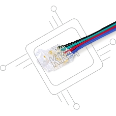 GS7921 Соединитель гибкий двухсторонний COB RGB 12/24V для лент 10mm (4 конт.) (5шт)