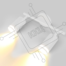 Спот на основании GWL-2GU10-M-IP20 Двойной Белый С боковым рассеивателем Кирпич