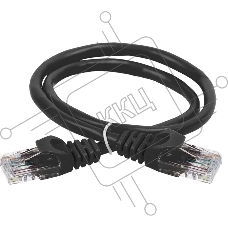 Коммутационный шнур кат. 6 UTP PVC 1м черный | PC09-C6U-1M | ITK