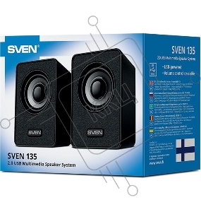 Акустическая система SVEN 135, черный (6 Вт, питание USB)