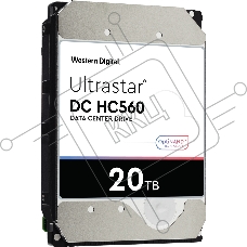 Жесткий диск Western Digital HDD  SATA 20Tb Ultrastar DC HC560 0F38785 7200 6Gb/s 512Mb 1 year ocs (analog WUH722020ALE6L4)
