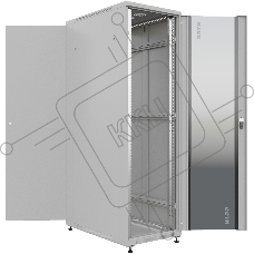 Шкаф серверный NTSS Премиум (NTSS-R42U80100GS) напольный 42U 800x1000мм пер.дв.стекл металл 900кг серый IP20 сталь
