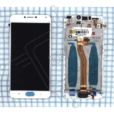 Дисплей для Asus ZenFone 4 Max ZC554KL белый с рамкой