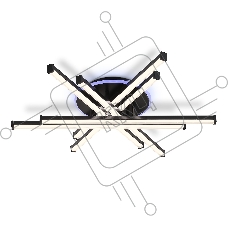 Потолочный светодиодный светильник Ambrella light FL6272 BK черный 76W 3000K-6400K+RGB 700*615*135 (ПДУ ИК)