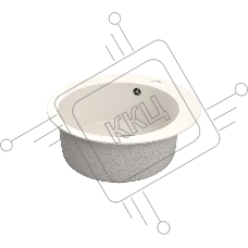 Мойка для кухни BAU Dream Pro D 48, без выпуска, белый песок