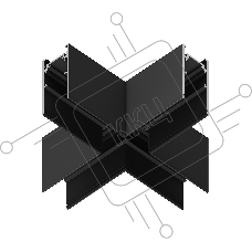 GL3376 BK черный коннектор X-образный для накладного шинопровода 170*170*53.7