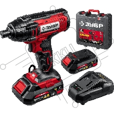 Винтоверт ЗУБР 18В, 2 АКБ (2Ач), в кейсе, ударный. ГВЛ-255-22