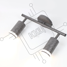 Спот на основании GWL-2GU10-M-IP20 Двойной Бетон С боковым рассеивателем Кирпич