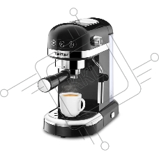 Кофеварка рожковая Zelmer EXPRESSO ZCM7295 черный, исп. кофе - молотый/чалды, 1.4 л, 1350 Вт, 20 Бар.