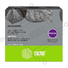 Картридж ленточный Cactus CS-DK22205 62мм, черный шрифт, белый фон, 30.48м для Brother P-touch QL-500, QL-550, QL-700, QL-800