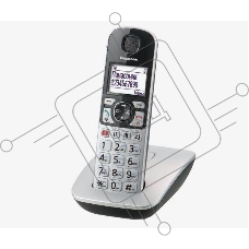 Телефон беспроводной (DECT) Panasonic KX-TGE510RUS, серебристый