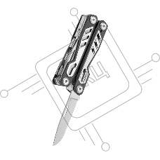 Мультитул KRANZ KR-12-4947-2 14 в 1, 155мм