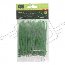 Хомуты Сибртех 100 х 2,5 мм, пластиковые, зеленые, 100 шт.
