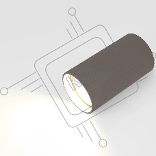 Спот GWL-GU10-M-IP20 Графит Полосы