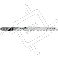 Набор пилок по дереву Bosch T101BR HCS 5пред. (лобзики)