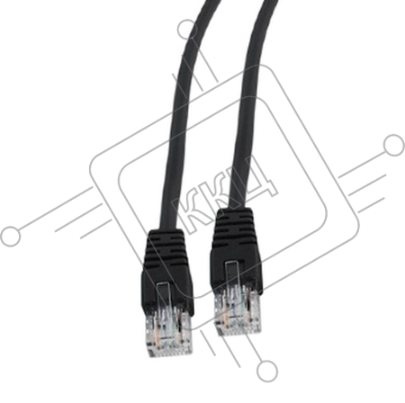 Патч-корд UTP Cablexpert кат.5e, 0.5м, литой, многожильный (черный)