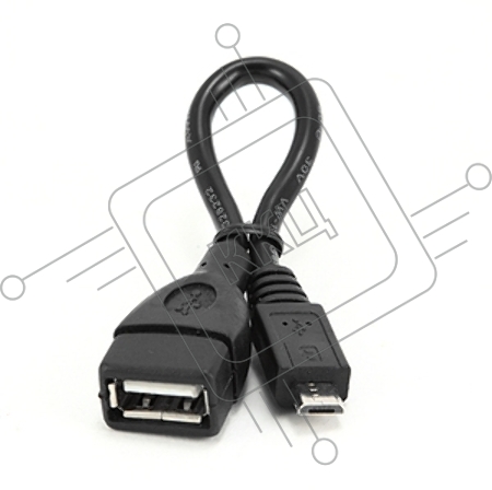 Кабель Gembird/Cablexpert A-OTG-AFBM-001 AF/MicroBM, Кабель USB 2.0 OTG  , 0.15м, пакет 