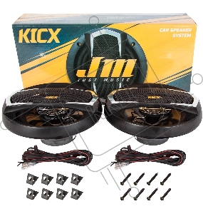 Колонки автомобильные Kicx JM-165 130Вт 89дБ 4Ом 16.5см (6 1/2дюйм) (ком.:2кол.) коаксиальные трехполосные