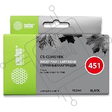 Картридж струйный Cactus CS-CLI451BK черный (10,2 мл) для Canon MG 6340/5440/IP7240