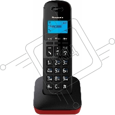Телефон беспроводной (DECT) Panasonic KX-TGB610RUR, Монохромный, АОН, черный/красный