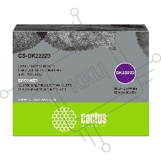 Картридж ленточный Cactus CS-DK22223 50 мм, черный шрифт, белый фон, 30.48 м для Brother P-touch QL-500, QL-550, QL-700, QL-800