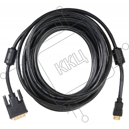 Кабель Buro HDMI-19M-DVI-D-10m 24M/19M 10м позол/ферритовые кольца