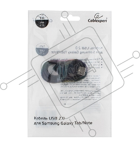 Кабель USB Cablexpert CC-USB-SG1M AM/Samsung, для Samsung Galaxy Tab/Note, 1м, черный, блистер