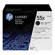Картридж лазерный набор из 2 шт HP LaserJet CE255XD черный для LJ P3015(2 х 12500стр)
