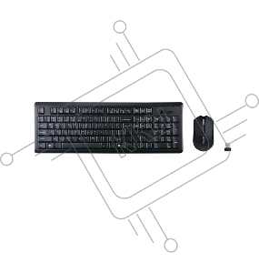 Клавиатура + мышь A4 V-Track 4200N клав:черный мышь:черный USB беспроводная