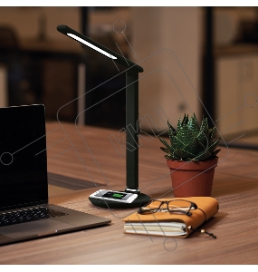Светильник настольный REXANT Status LED, USB-зарядка устройств, 2700-6500 К, диммирование, 220 В, эффект тиснения под кожу