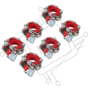 Цепи (браслеты) противоскольжения REXANT для легковых авто (колеса 165-205 мм), к-т 6 шт.