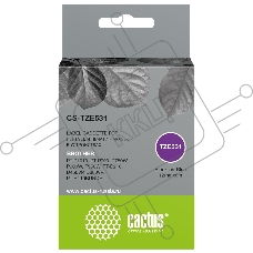 Картридж ленточный Cactus CS-TZE531 TZe-531 черный шрифт, синий фон (12 мм, 8 м) для Brother PT-P1010, PT-P700, P750W, P900W, P950W, PT-D210, D450VP, D600VP, PT-H110BUNDE