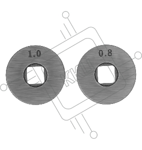 Подающий ролик, V профиль под стальную проволоку 0,8-1мм, посадка квадрат, 2 шт// Denzel