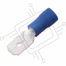 Клеммы,сжим REXANT(08-0333) КЛЕММА ПЛОСКАЯ изолированная (КПИ штекер - 6.3мм)  1.5-2.5мм  (MDD2-250, VM2-250)  (100 шт. в уп.) 