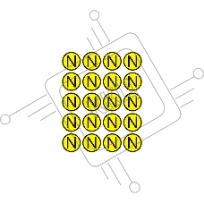 Наклейка знак электробезопасности «N» d - 20 мм REXANT (20шт на листе)