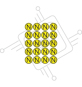 Наклейка знак электробезопасности «N» d - 20 мм REXANT (20шт на листе)