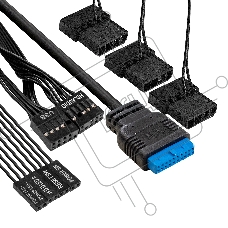 Корпус Miditower ExeGate EVO-8227-NPX700 (ATX, БП 700NPX с вент. 12см, 2*USB+1*USB3.0+HD Audio, черный, 3 вент.  RGB, закаленное стекло)