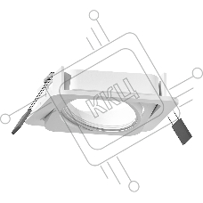 Корпус светильника C7658 SWH белый песок 120*120*H25mm MR16 GU5.3