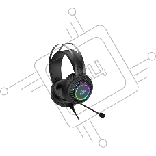 Гарнитура игровая проводная Dareu EH416 Black (черный), подсветка RGB, подключение USB+3.5мм