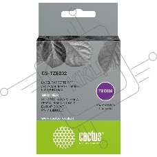 Картридж ленточный Cactus CS-TZE232 TZe-232 красный шрифт, белый фон (12 мм, 8 м) для Brother PT-P1010, PT-P700, P750W, P900W, P950W, PT-D210, D450VP, D600VP, PT-H110BUNDE
