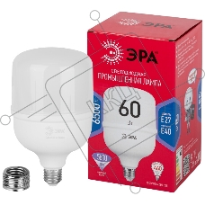 Лампа светодиодная ЭРА POWER RED LINE LED T120-60W-6500-E27/E40 R 60Вт колокол холодный белый свет E27/E40