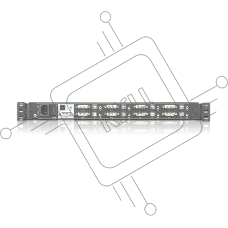 ATEN Single Rail 8-Port DVI FHD LCD KVM Switch