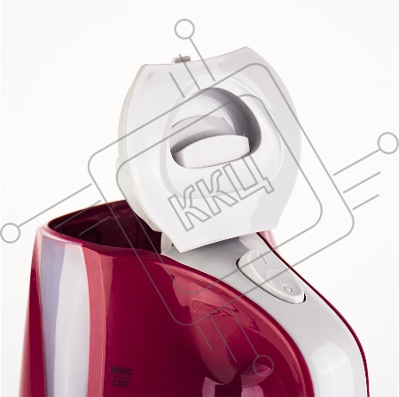 Чайник электрический GALAXY LINE GL 0204, красный, пластик, 2200 Вт, 2 л, съемный фильтр, шкала уровня воды, внутренняя подсветка